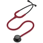 گوشی پزشکی لیتمن کلاسیک ۳ زرشکی با چست‌پیس مشکی مدل 5868 | Littmann Classic III Burgundy Black Edition