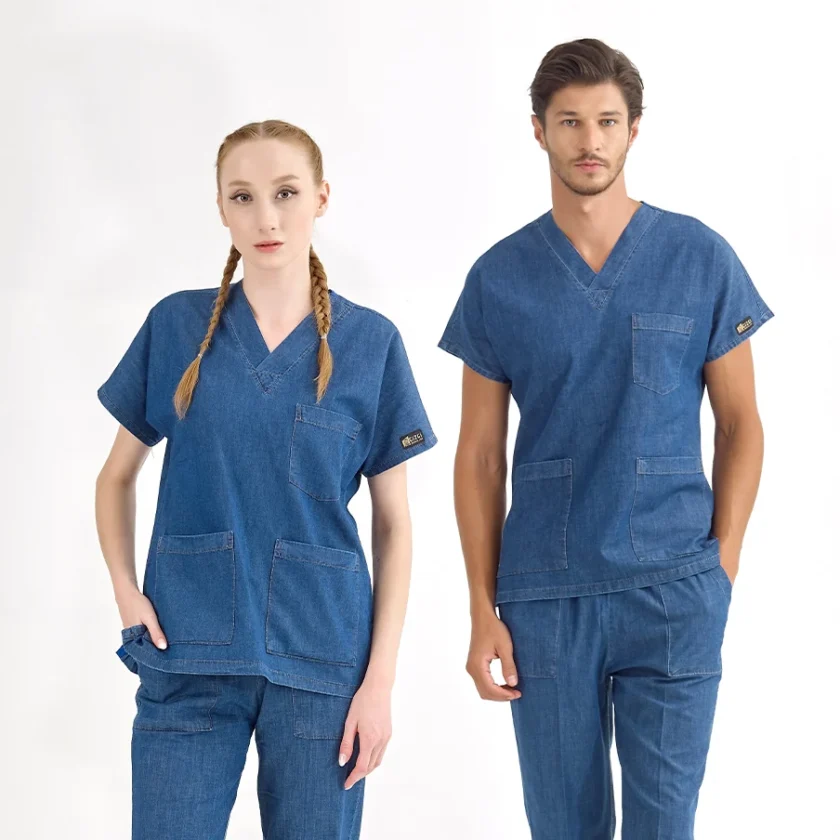 اسکراب پزشکی جین مدل مدیجین دکتر گریز | خرید آنلاین از دیو سپید اسکراب پزشکی جین مدل مدیجین دکتر گریز مناسب برای محیطهای درمانی و بیمارستانی