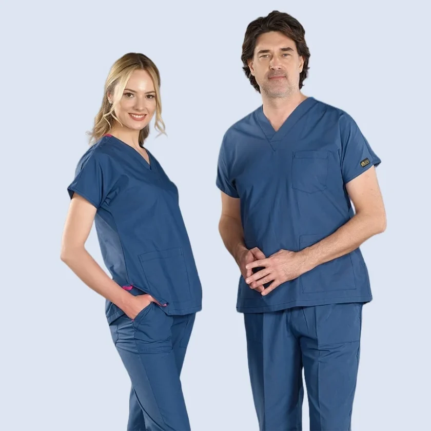 اسکراب پزشکی آبی نفتی مدل دکتر گریز چیزگی | سبک، شیک و مناسب فصول گرم اسکراب پزشکی آبی نفتی مدل دکتر گریز چیزگی با پارچه نازک و خنک، مناسب پزشکان