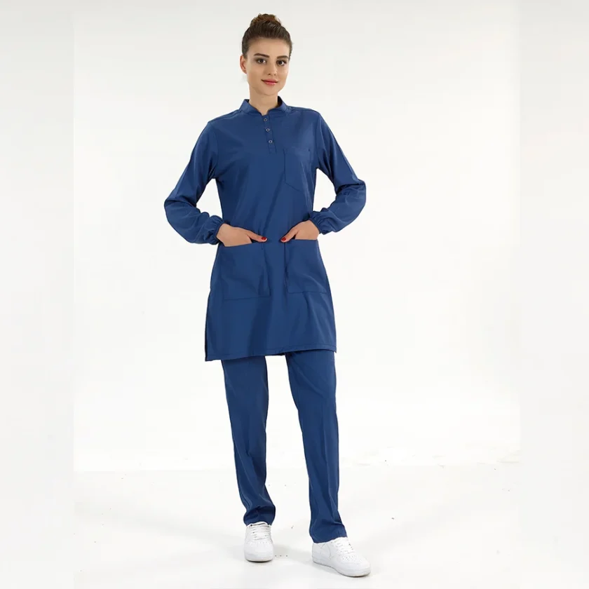 a3_rli2-gu اسکراب پزشکی آبی نفتی مدل یقه دیپلمات اسلامی چیزگی مدیکال - تصویر 1