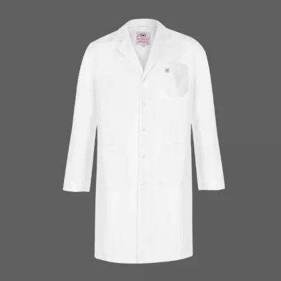 روپوش سفید مردانه مونوتیپ مدل D102 با یقه پزشکی و طول بلند