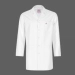 روپوش سفید مردانه مونوتیپ مدل D104 با یقه مونو و طول متوسط