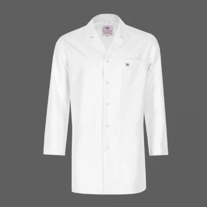 روپوش سفید مردانه مونوتیپ مدل D104 با یقه مونو و طول متوسط