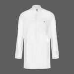 روپوش سفید مردانه مونوتیپ مدل D106 با یقه دیپلمات و طول متوسط