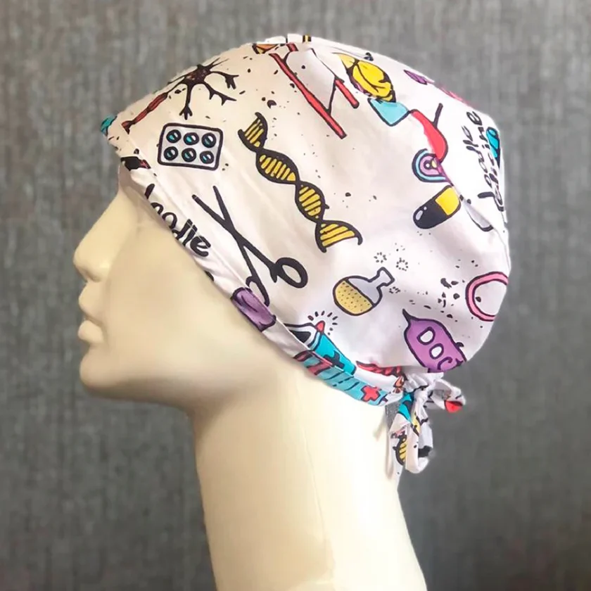 کلاه جراحی طرح‌دار لاکرا چیزگی مدیکال مدل طرح دانش، مناسب پزشکان و پرستاران