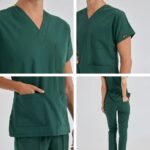 اسکراب پزشکی سبز هانتر مدل دکتر گریز چیزگی (پارچه نازک) - تصویر 6