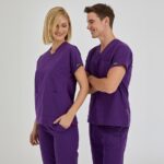 اسکراب پزشکی بنفش مدل دکتر گریز چیزگی (پارچه نازک) - تصویر 4